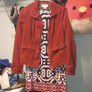 Merona Brick Red Utility Jacket And Dress By Laundry By Design